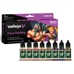 Wittmax, Künstlerfarbe + Bastelfarbe, Face painting set 8 x 18ml