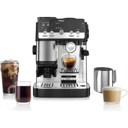 Ninja Luxe Café Mini ES301, Siebträgermaschine, Silber, Schwarz