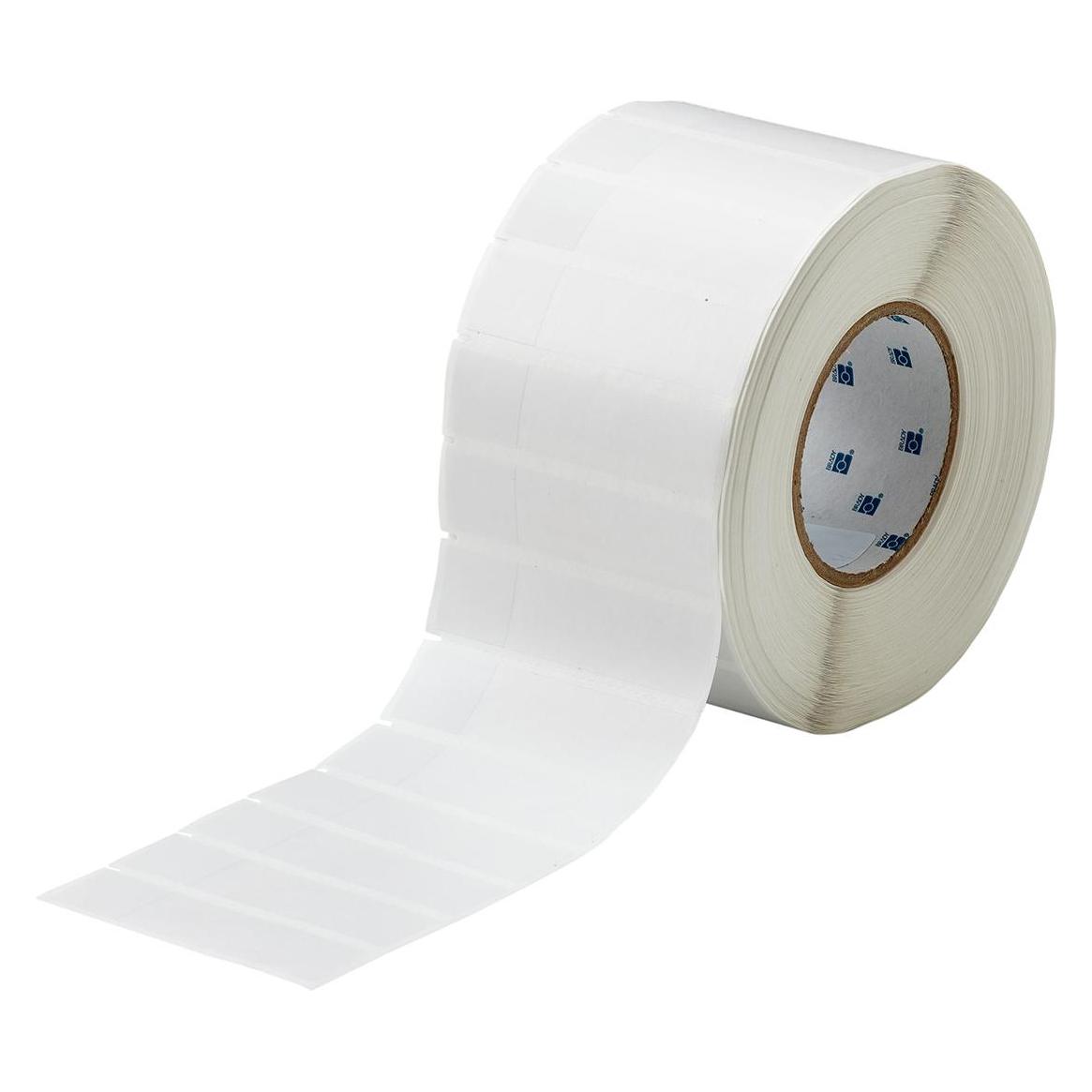 Brady THT-65-427-3, selbstlaminierendes Vinyl, Weiss/Transparent, 25,4 x 25,4(95,25)mm, permanent (25.40 mm) (THT-65-427-3)