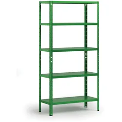 Fachbodenregal 1800x900x400 mm, 5 Regalböden, Traglast eines Bodens 70 kg, RAL grün