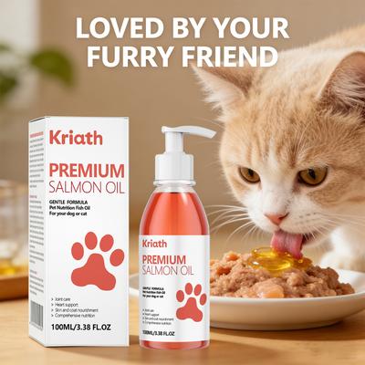 Premium Salmon Oil For Cats & Dogs Skin, Coat, Joint & Heart Health Supplement Premium Salmon Oil For Cats & Dogs Skin, Coat, Joint & Heart Health Supplement
