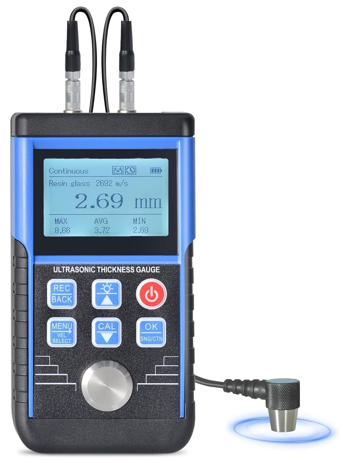 Selius Digitale Ultrasone Diktemeter met 1,2-200 mm Bereik en 0,1 mm Resolutie
