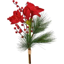 Kunstpflanze Amaryllis-Strauss Dunkelrot