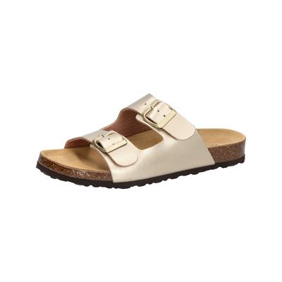 Pantolette LICO "Pantolette", Damen, Gr. 39, gold, Obermaterial: 100% Synthetik synthetic., Schuhe Pantolette