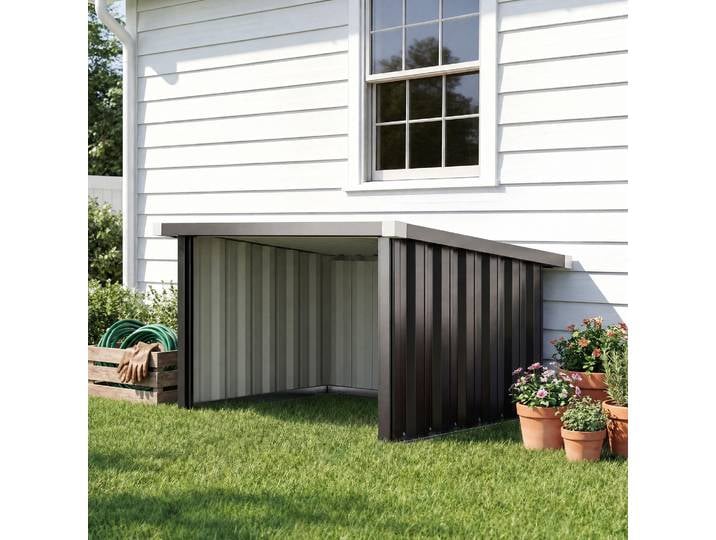 Outsunny Garage Robot Tondeuse Acier Gris 108x86x62.5 cm