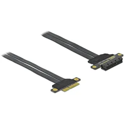 Delock PCI-E Riser Karte x4 zu x4 flexibel, 60 cm, Mainboard Zubehör
