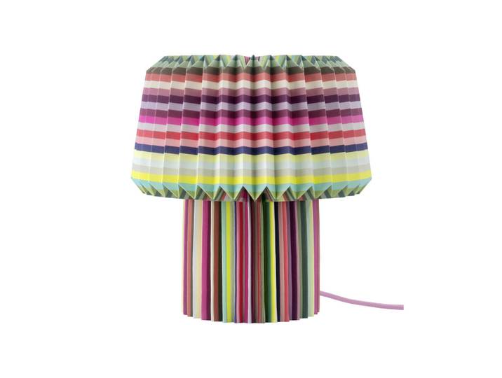 Led-Tischleuchte Remember, Hellgrün, Hellrosa, Magenta, Papier, rund, 31 cm, mit Schalter, Lampen & Leuchten, Innenbeleuchtung, Tischlampen