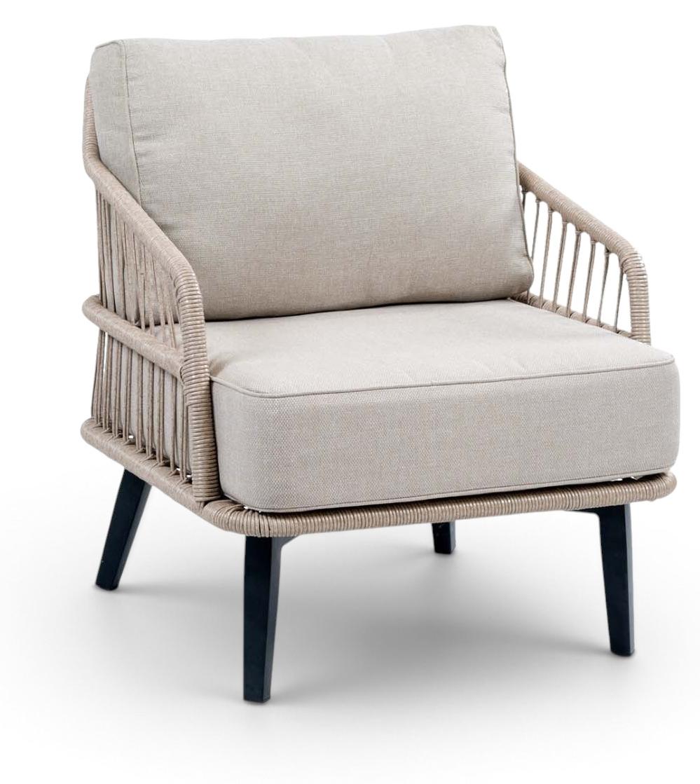 Lounge-Sessel Isabel | Sand | Rope | 2er Set