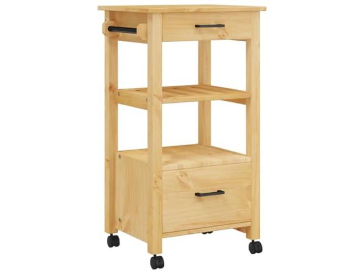 vidaXL Küchenwagen Monza 48x40x88,5 cm Massivholz Kiefer
