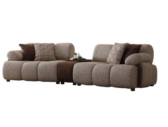 Xlmoebel 3-Sitzer Sofa Modern Grau Stabil Gemütlich Einladend Minimalistisch, 1 Teile, Verstellbare Rückenlehne