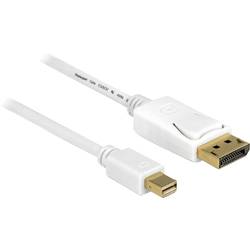 Delock Mini-DisplayPort / DisplayPort Adapterkabel Mini DisplayPort Stecker, DisplayPort Stecker 7.00 m Weiß 83485 vergoldete Steckkontakte DisplayPort-Kabel