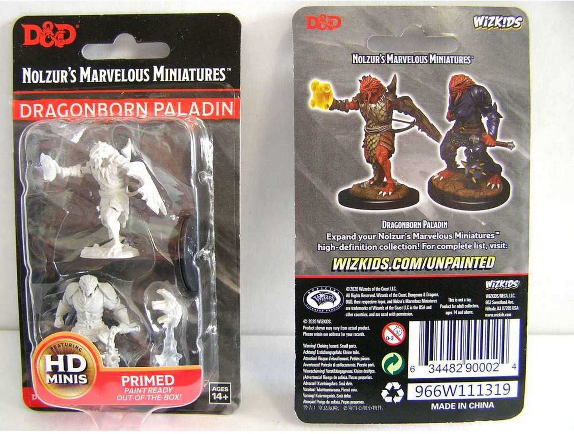 Wiz Kids LLC Male Dragonborn Paladin: D;D Nolzur's Marvelous Unpainted Miniatures (W11) for Tabletop Gaming