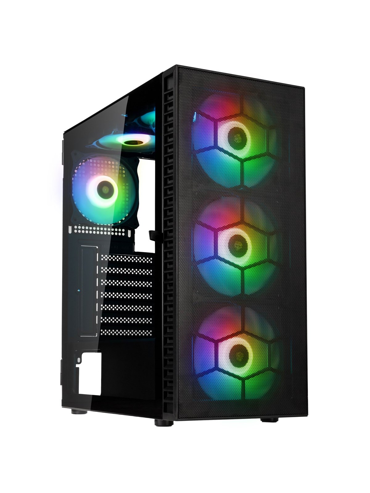 Kolink Observatory HF Mesh ARGB Midi Tower Case - Black - Gehäuse - Desktop - Schwarz