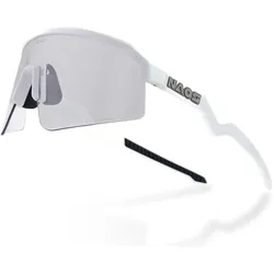 Naos, Unisex, Sportbrille, Ziris - Photochromic - Matte White / Clear Black (Matte White, Clear Black Irid), Weiss, Schwarz