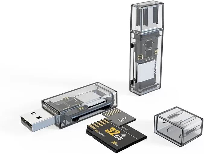 INF Lecteur de Carte USB vers Double Carte SD/TF - Transfert Rapide et Facile