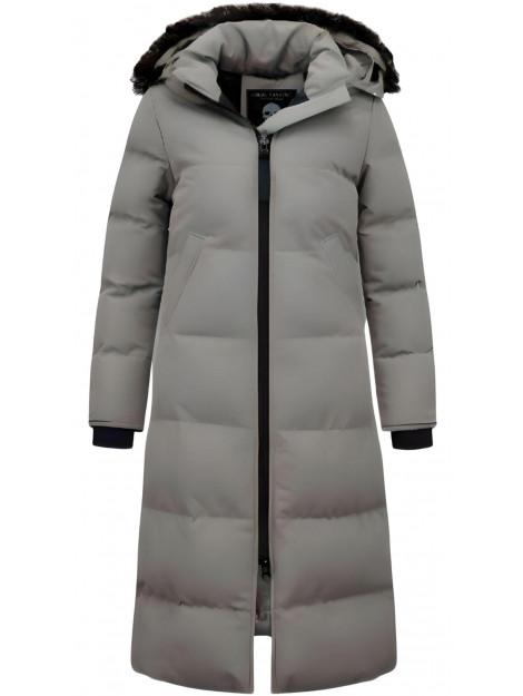 Matogla Extra lange winterjas met nep bontkraag