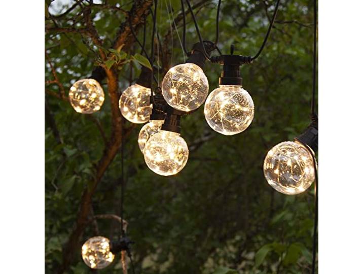Star Trading LED Lichterkette Outdoor – 10 Kugeln, 100 warmweiße LEDs, 4,5 m, IP44 spritzwassergeschützt, 3100K, Stecker – Party & Deko für Garten, Balkon & Terrasse