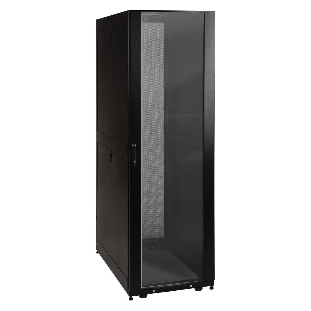 Eaton SmartRack 42U Standard-Depth Rack Enclosure Cabinet with Clear Acrylic Window (42 HE, 19 Zoll Rack) (SR42UBG)
