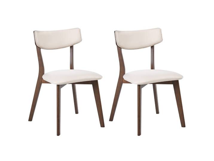ESSZIMMERSTUHL 2er-Set Holz Cremeweiß/Braun Yuma