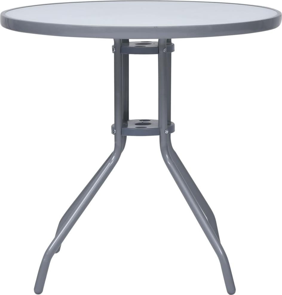 vidaXL Tuintafel voor volwassenen, lichtgrijs, 80 cm