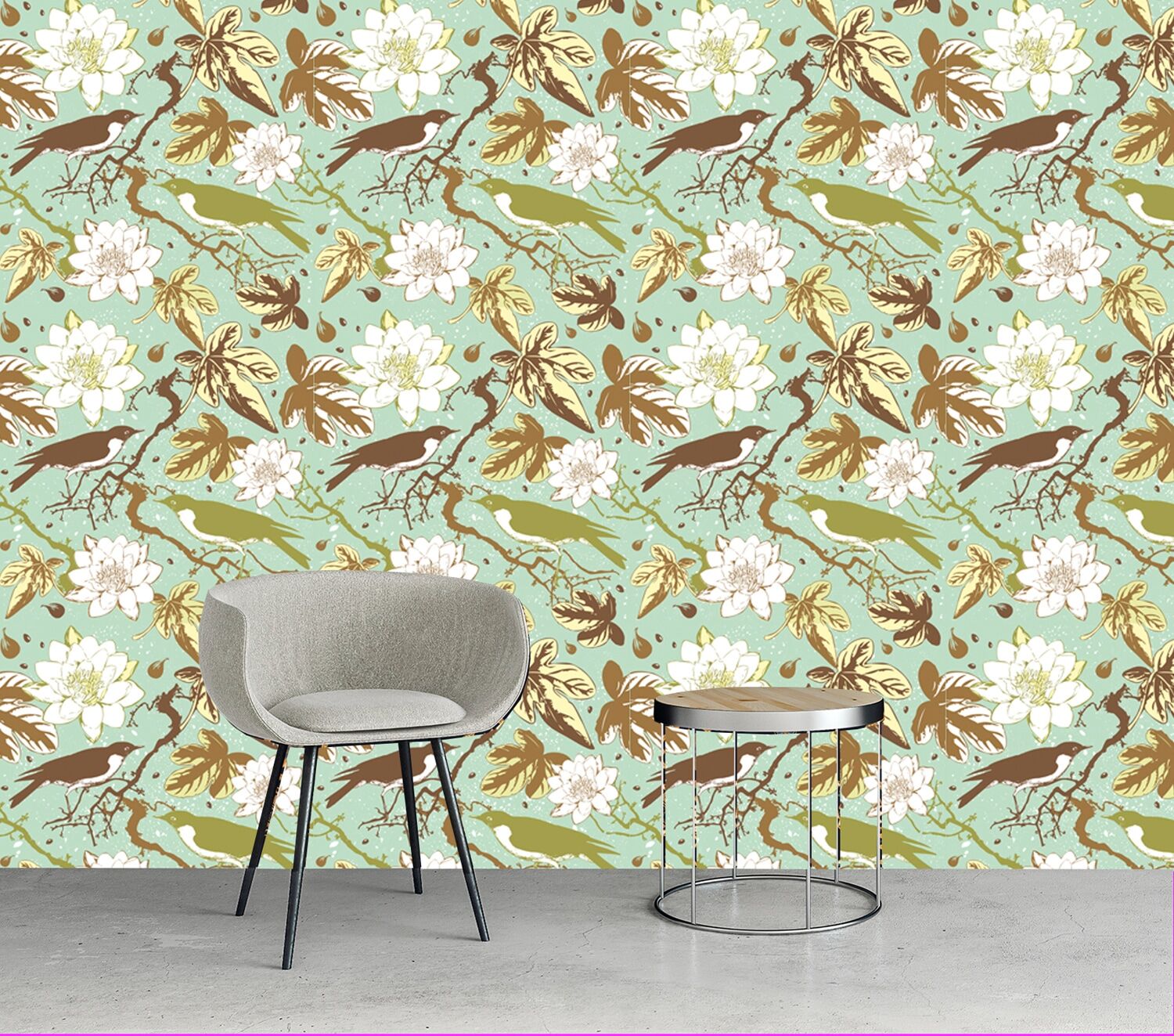 Vinyltapete QUEENCE "Fedder", bunt, B:0,9m L:2,5m, Vinyl, Tapeten, Vinyltapete, 90x250cm, selbstklebend, kinderleichte Anbringung,, Sticker