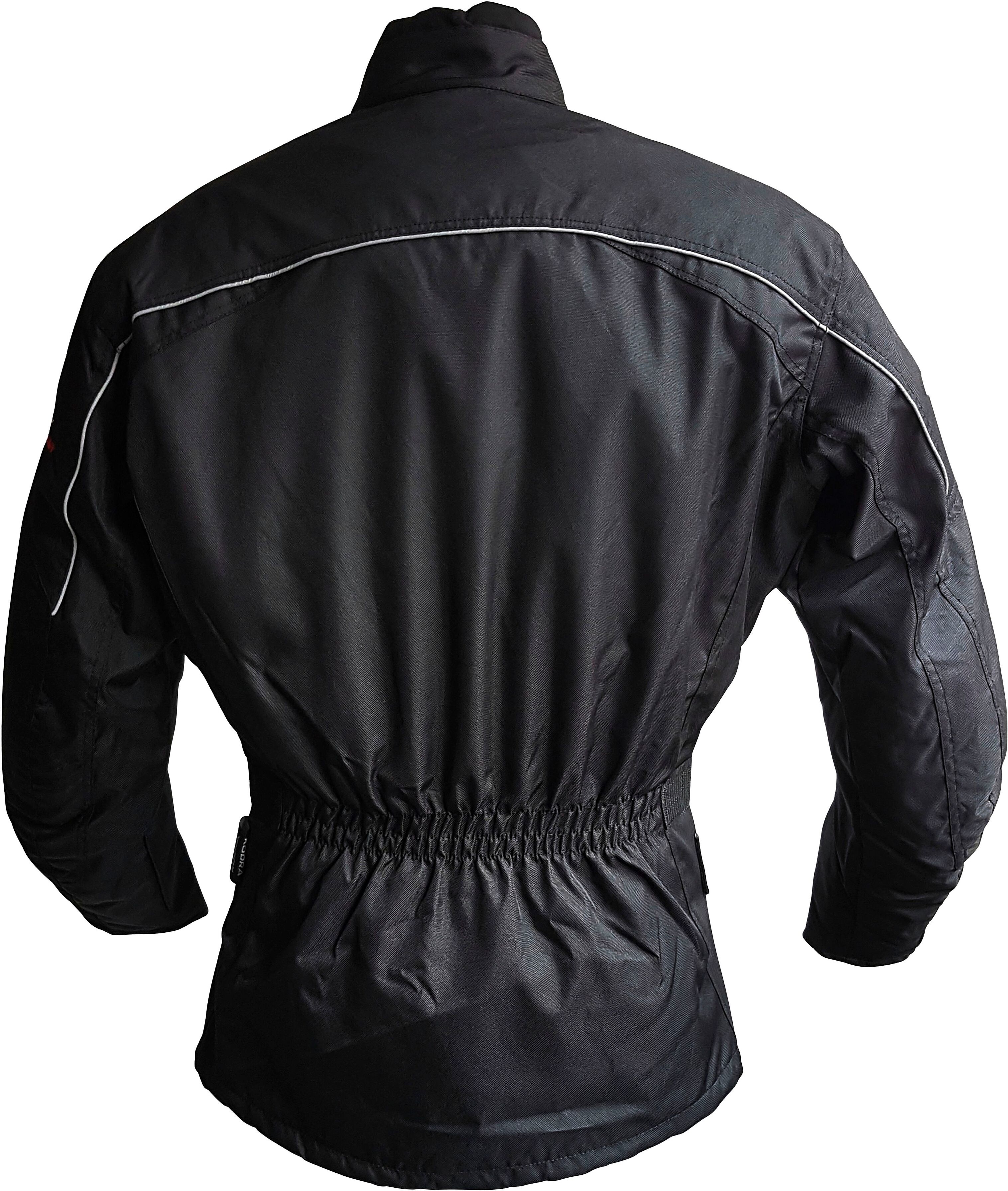 Motorradjacke ROLEFF "Reno" Gr. XL, schwarz, Jacken, XL, Obermaterial: 100% Polyester, mit Protektoren, 4 Taschen, 3 Belüftungslöcher