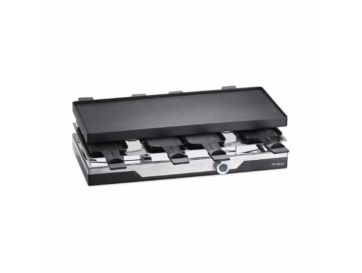 Trisa 8er Raclette Premium Raclettegrill – Raclette Ofen/Raclette Grill – schwarz