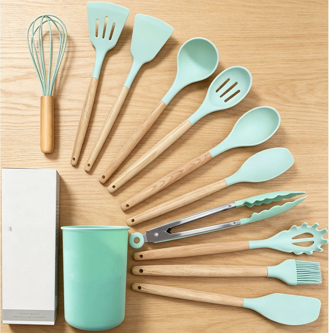 Fcbnposi 12 Utensil Set Green 31.5cm L