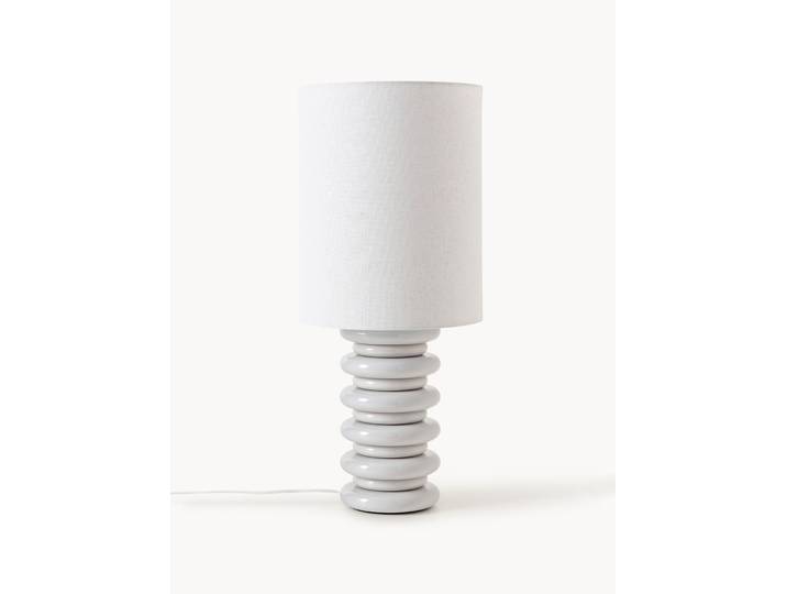 Grande lampe à poser avec pied en bois Nicolas