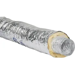 Aluminiumflexrohr isoliert NW80, Länge 10m, 25mm Dämmstärke