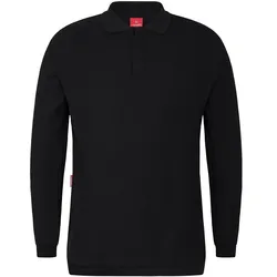 Multinorm Langarm-Poloshirt "9255-287" schwarz - L - schwarz