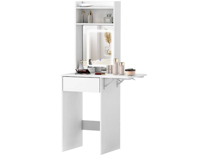 HOMCOM HOMCOM Schminktisch mit Dimmbar LED-Beleuchtung Kosmetiktisch mit Spiegel