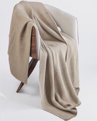 Amity Home Casey, Cotton Yard, Natural, Throw