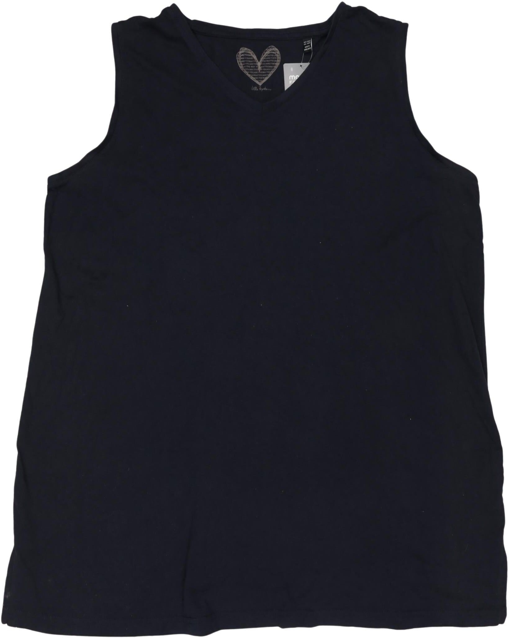 Ulla Popken Damen Top, Marineblau, Gr. EU 50, Baumwolle - Second Hand