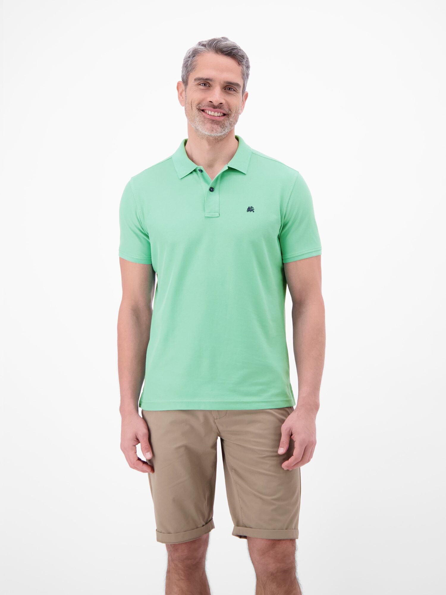Poloshirt LERROS "Poloshirt Herren COOL & DRY atmungsaktiv Piqué", Herren, Gr. S, grün (mint water), 60% Baumwolle, 40% Polyester, ohne Ausschnitt, Shirts Poloshirt, Trocknet schnell, angenehm kühl, pflegeleicht, kurzarm, einfarbig mint water S