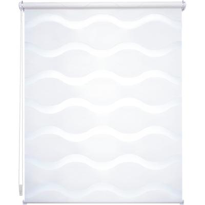 Doppelrollo LIEDECO "Wave" Gr. 5, weiß, B:60cm H:150cm, Metall, Polyester, Rollos, Klemmfix-DUO-Rollo, Doppelrollo "Wave"