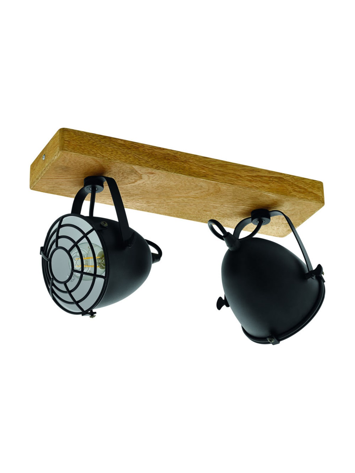 EGLO GATEBECK SPOT 2XE14 HOLZ/SCHWARZ