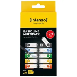 Intenso Basic Line Multipack USB-Sticks 10x 8 GB