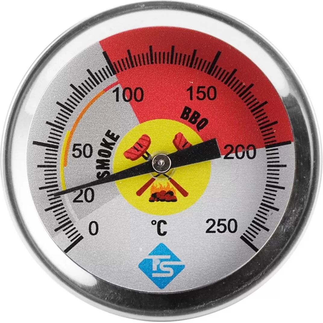 INF Bimetall-Thermometer mit Zeiger für BBQ, Ofen und Kessel - Edelstahl, mechanisch, ohne Strom