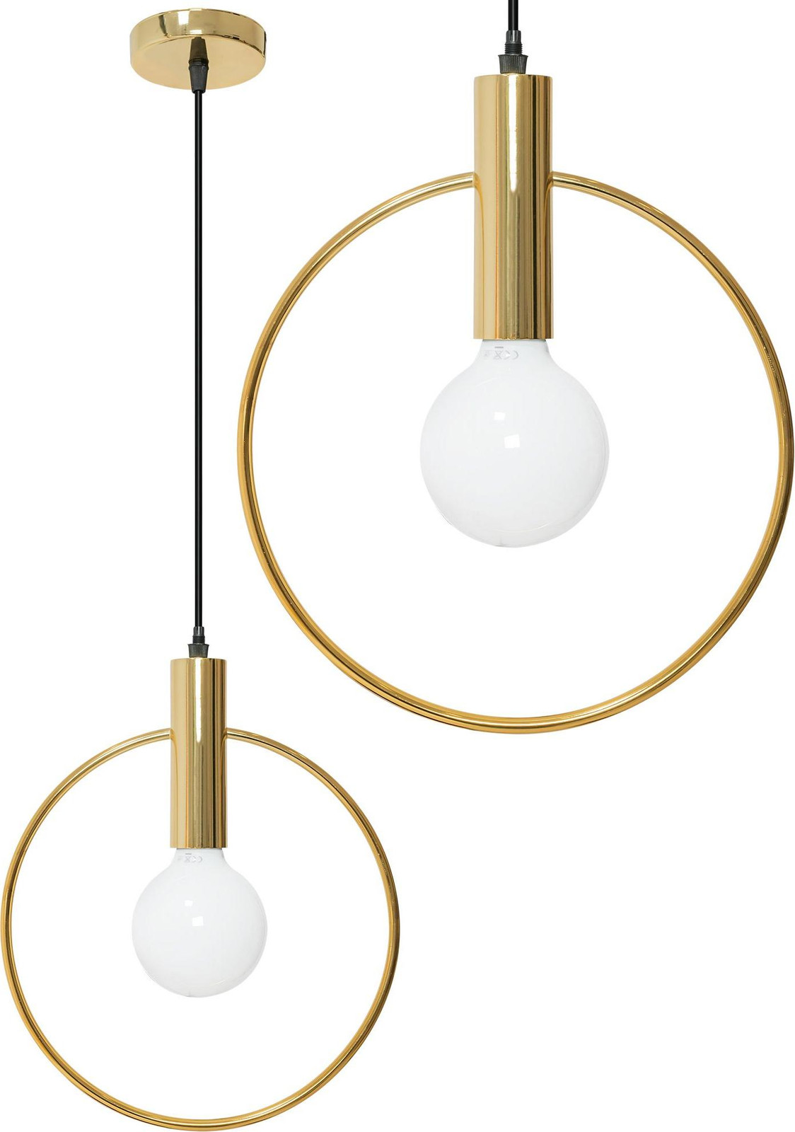 Toolight Hangende Plafondlamp Goud APP485-1CP