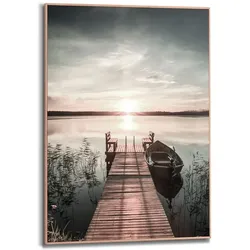 Reinders Wandbild 50 x 70 cm Scandic Jetty Holz Blau