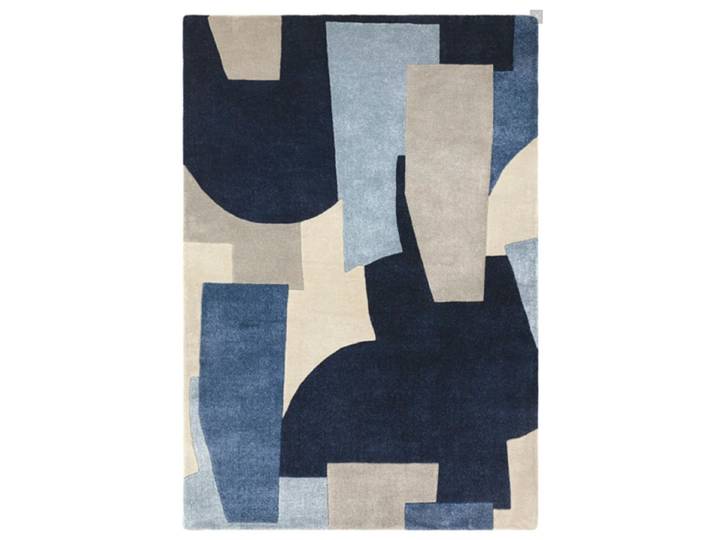 Tapis de salon moderne et design bleu 120x170 cm