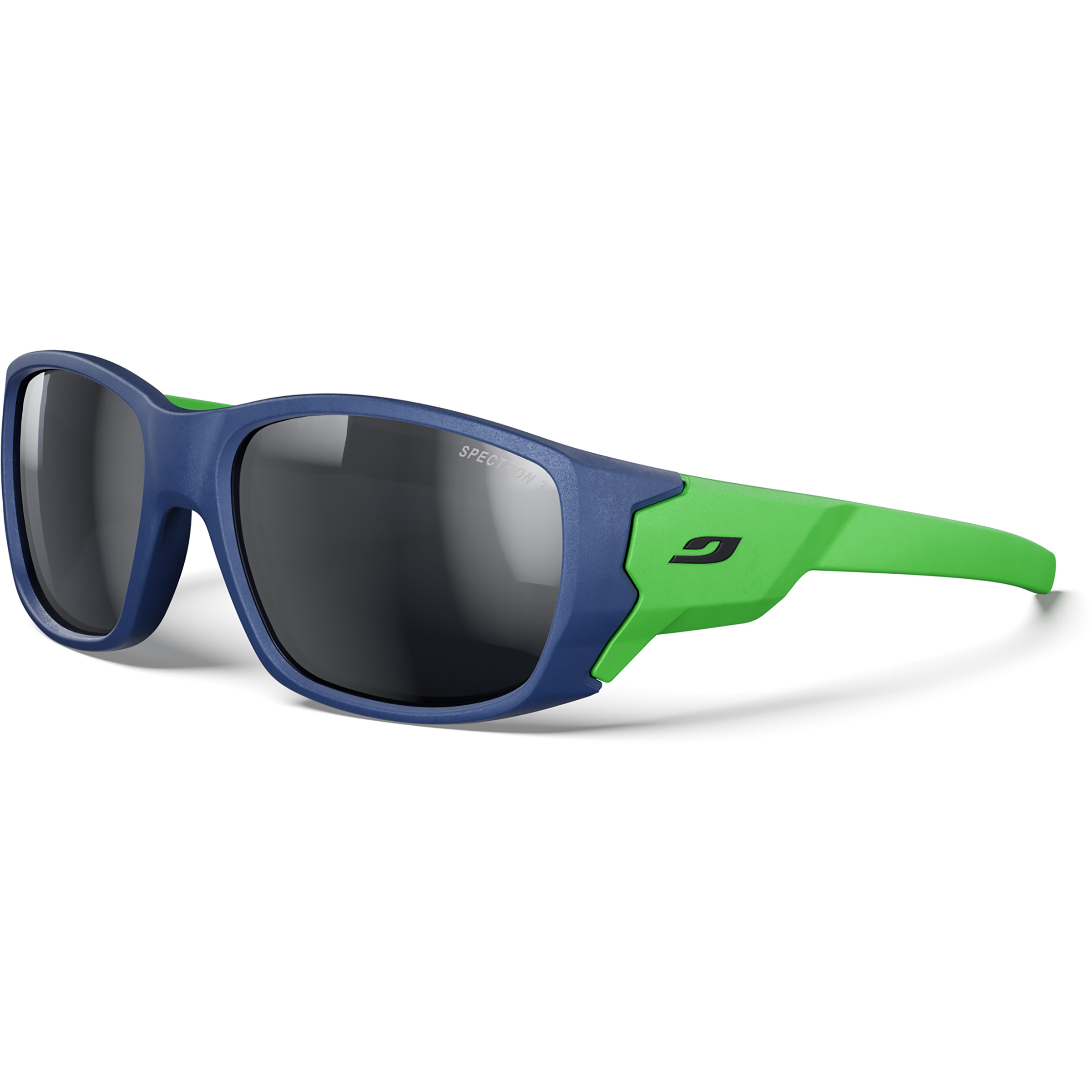 Julbo Stronger Spectron 3 Sonnenbrille Kinder Sonnenbrillen dunkelblau-grün Größe S | 4-8 Jahre Laufen | Trailrunning | Rennrad