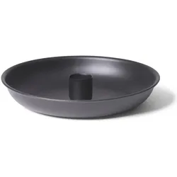 Novaliv, Kerzenständer, 12er-Set Stabkerzenhalter rund Metall Durchmesser 13cm Dekoschale SCHWARZ
