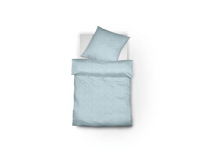 fleuresse Jade 453971, Mako-Damast-Bettwäsche-Set, 100% Baumwolle, Oeko-TEX® Standard 100 Zertifiziert, 200 x 200 cm inkl. 2 x 80 x 80 Kissenhülle, dezentes Muster, Fb. Azurblau