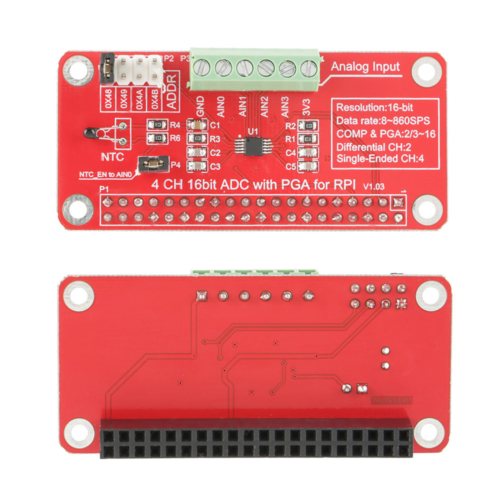 Cocosity ADC-module voor analoge-naar-digitale conversie