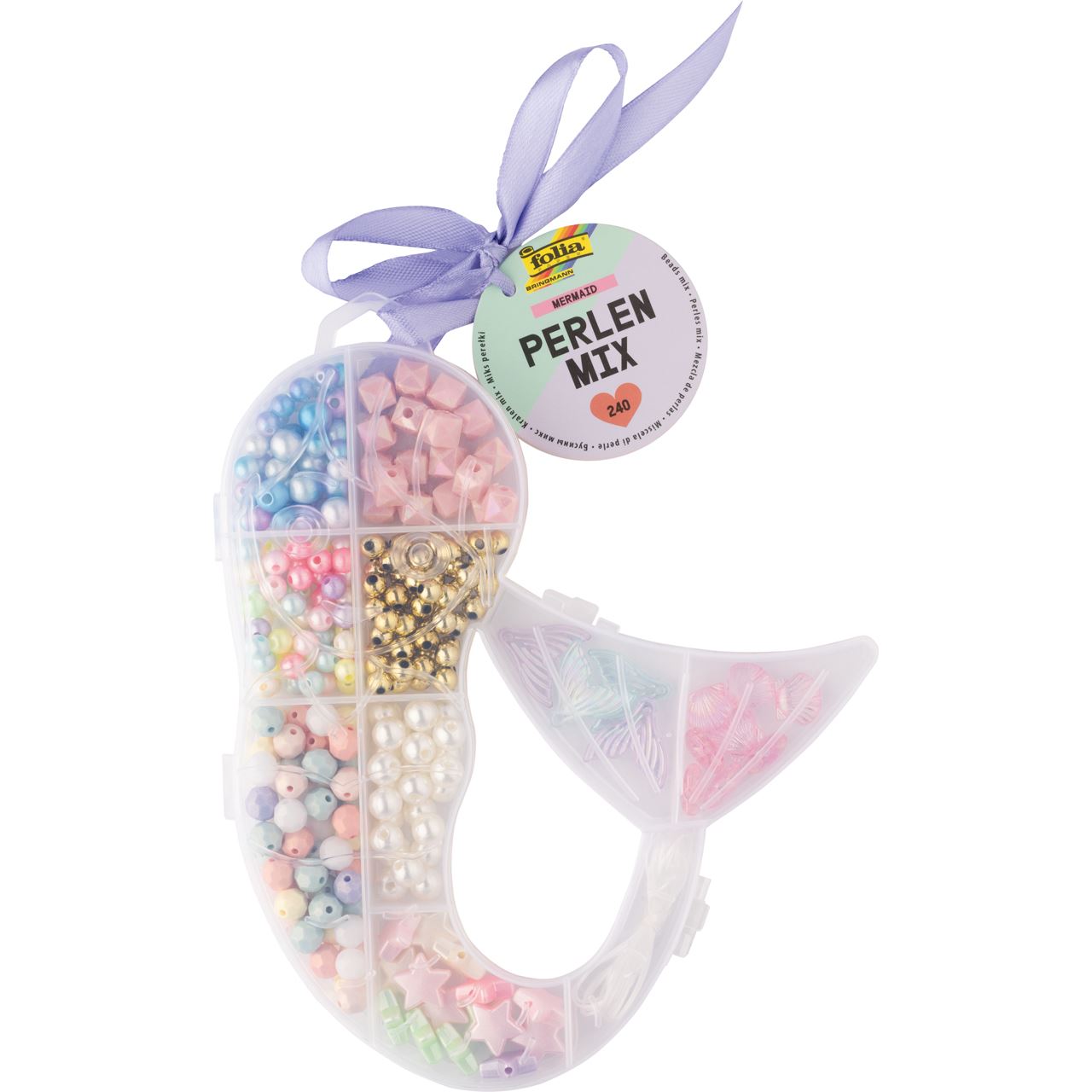 folia Perlen-Set Mermaid mehrfarbig (32022)