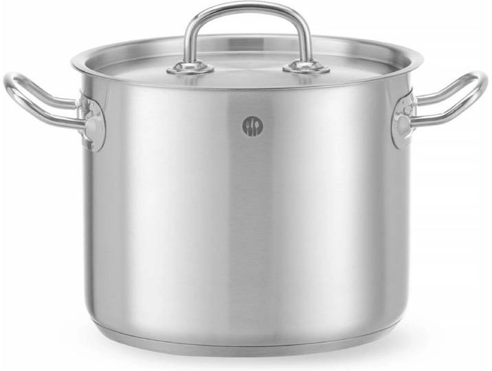 HENDI Kookpan hoog – met deksel – 5L – inductiegeschikt – koelblijvende handgrepen – Ø200x160 mm