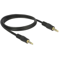DELOCK Kabel Klinke 3,5mm St/St 4pol bk 1m