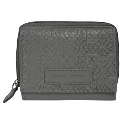 Geldbörse BRUNO BANANI "BRUNO BANANI Damen echt Leder", Damen, grau, Leder, Kleinlederwaren, echt Leder